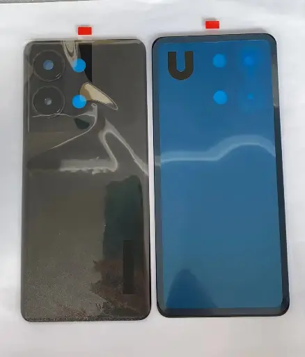 [L5856] OPPO Reno9 バックガラス（枠付き） ブラック