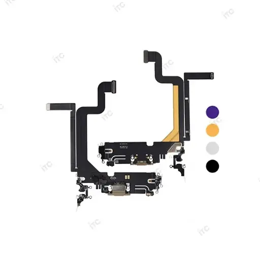 [S0493] iPhone 14ProMax ドックコネクター 銀（取り外し品）