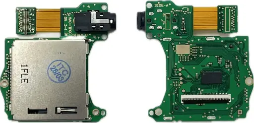 [S2654] Switch イヤホンジャック＆ゲームスロット ボード 取外品 ※新旧共通