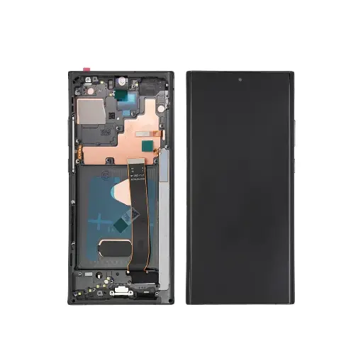 [L5542] Galaxy Note20 Ultra 4G/5G  有機EL 互換パネル フレーム付き　黒