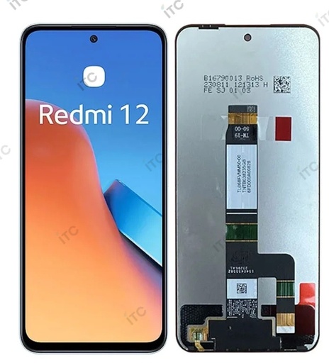 [L5551] XIAOMI Redmi 12 フロントパネル 黒 互換品