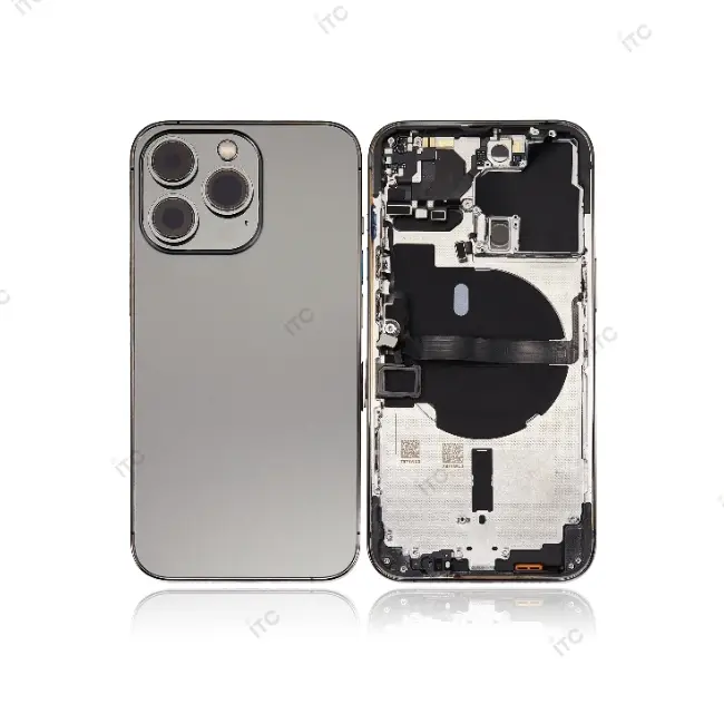 iPhone 13 Pro バックガラス(フレーム一体型) 互換品 黒