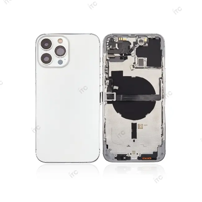 iPhone 13 Pro Max バックガラス(フレーム一体型) 互換品 白