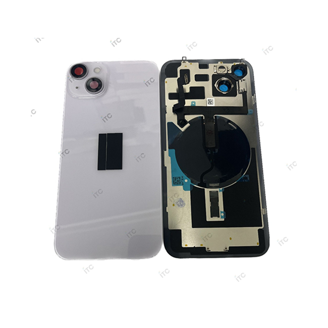 iPhone 14Plus  バックガラス （レンズ＆MagSafe付き）互換品  パープル