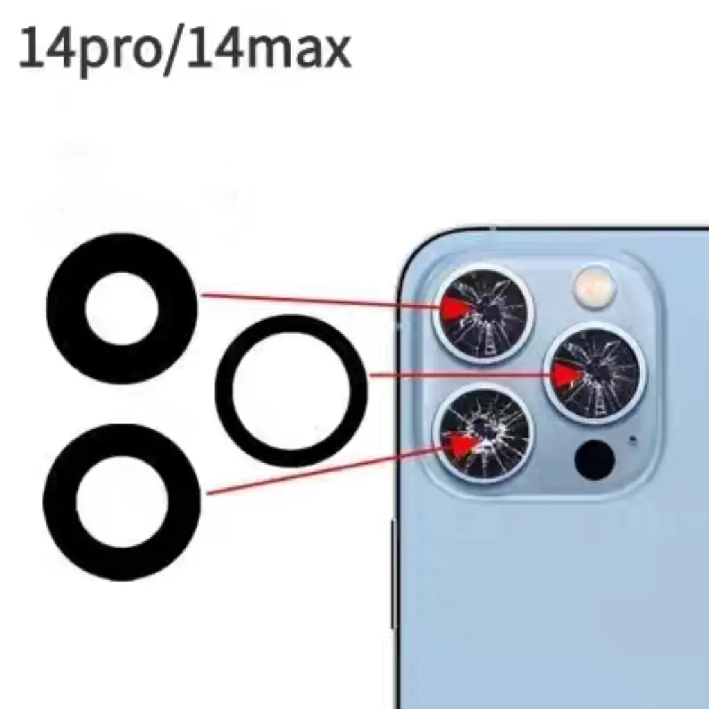 iPhone 14Pro-14ProMax カメラレンズ 枠無し(1セット)