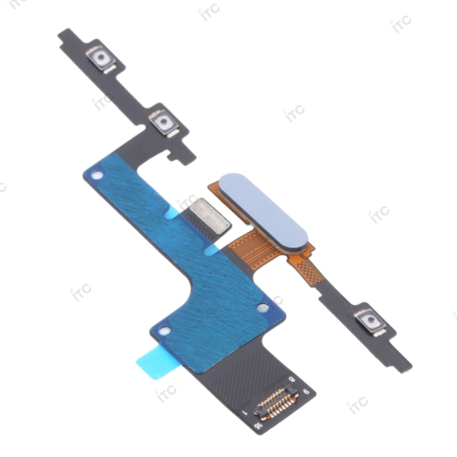 Xperia 10 Plus/ XA3 Ultra 電源/音量/指紋ボタンケーブル 銀