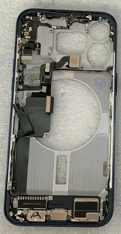 iPhone 15 Pro Max フレーム（スモールパーツ付き） 互換品 青