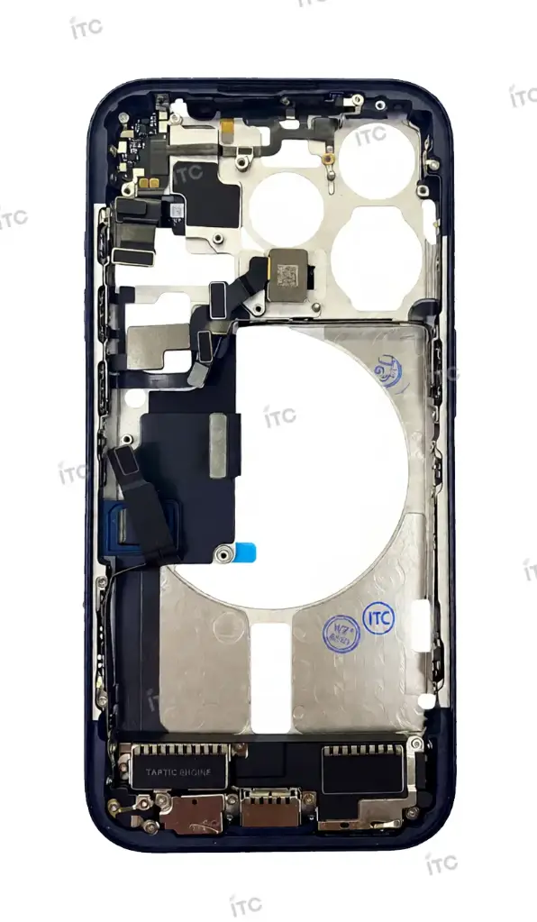 iPhone 15 Pro フレーム（スモールパーツ付き）互換品 青