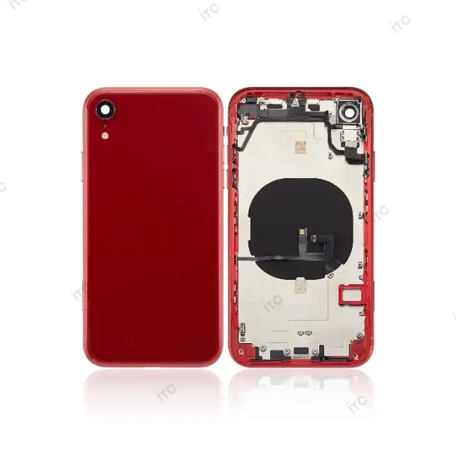 iPhone XR バックガラス(フレーム一体型) 互換品 レッド