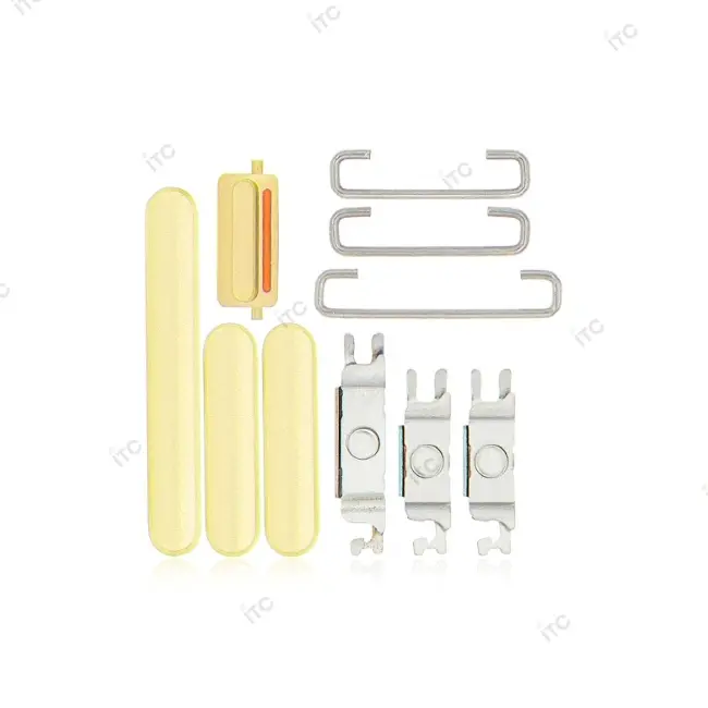 iPhone 11 電源ボタン/音量ボタン/サイレントスイッチ /トレー(1セット )イエロー