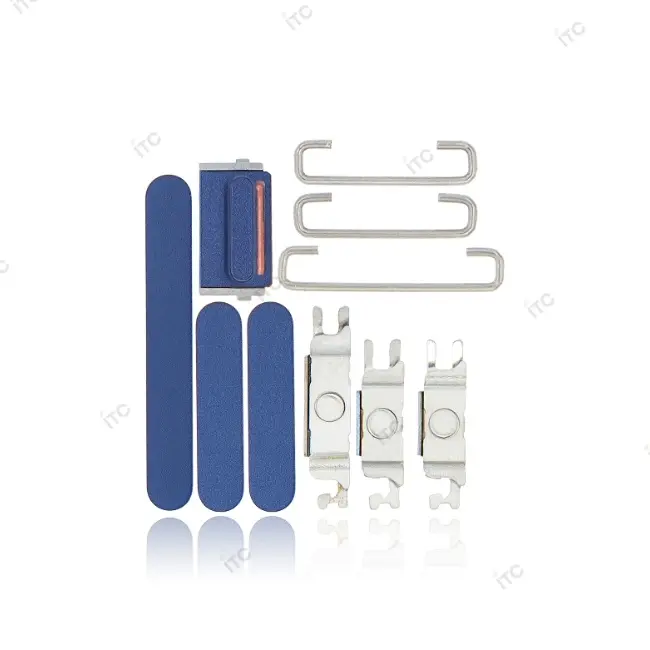 iPhone 12 電源ボタン/音量ボタン/サイレントスイッチ /トレー(1セット )ブルー