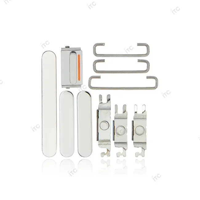 iPhone 13 Pro/iPhone 13 Pro Max 電源ボタン/音量ボタン/サイレントスイッチ /トレー(1セット )シルバー