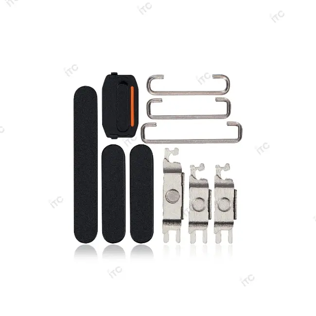 iPhone 15/iPhone 15 Plus 電源ボタン/音量ボタン/サイレントスイッチ /トレー(1セット )黑