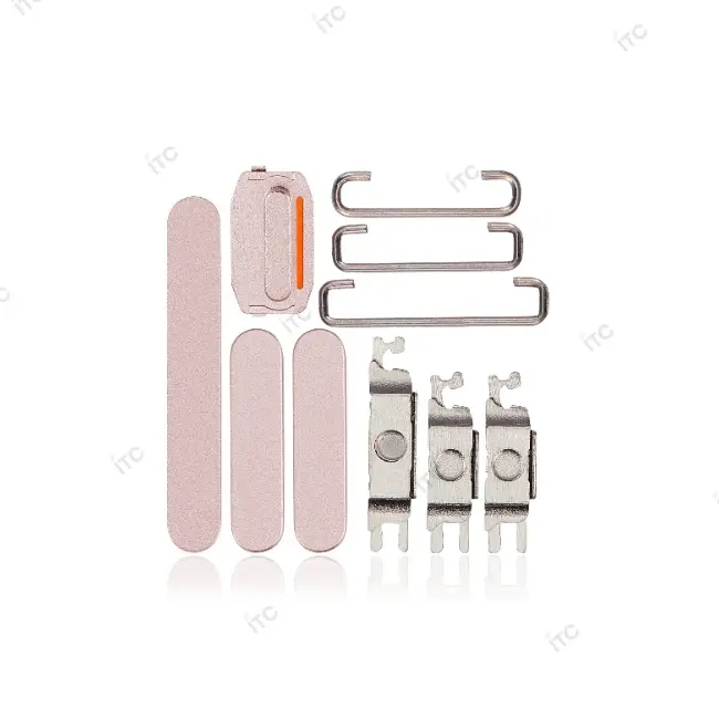 iPhone 15/iPhone 15 Plus 電源ボタン/音量ボタン/サイレントスイッチ /トレー(1セット )ピンク