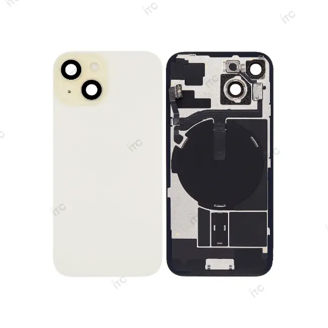 iPhone 15  バックガラス 互換品（レンズ＆MagSafe付き） イエロー