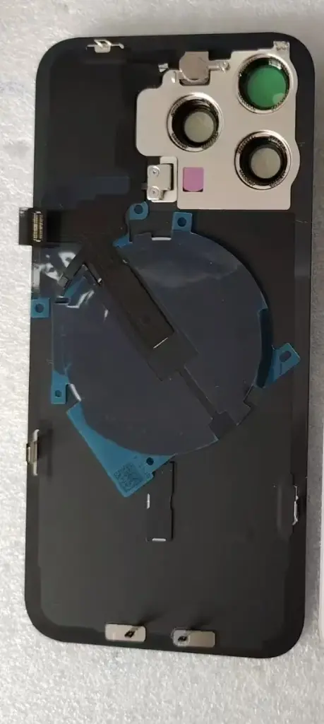 iPhone 14Plusバックガラス （レンズ＆MagSafe付き）互換品 パープル ロゴなし