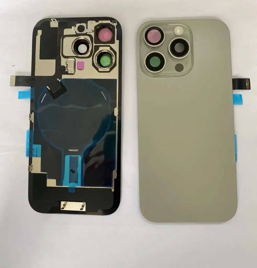 iPhone16Proバックガラス（レンズ付き）ナチュラル 互換品 ロゴなし