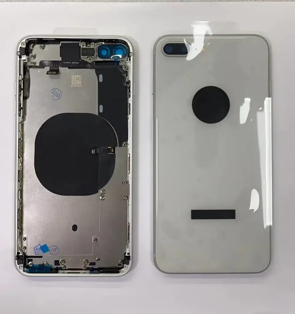 iPhone 8 Plus バックガラス(フレーム一体型)互換品 白