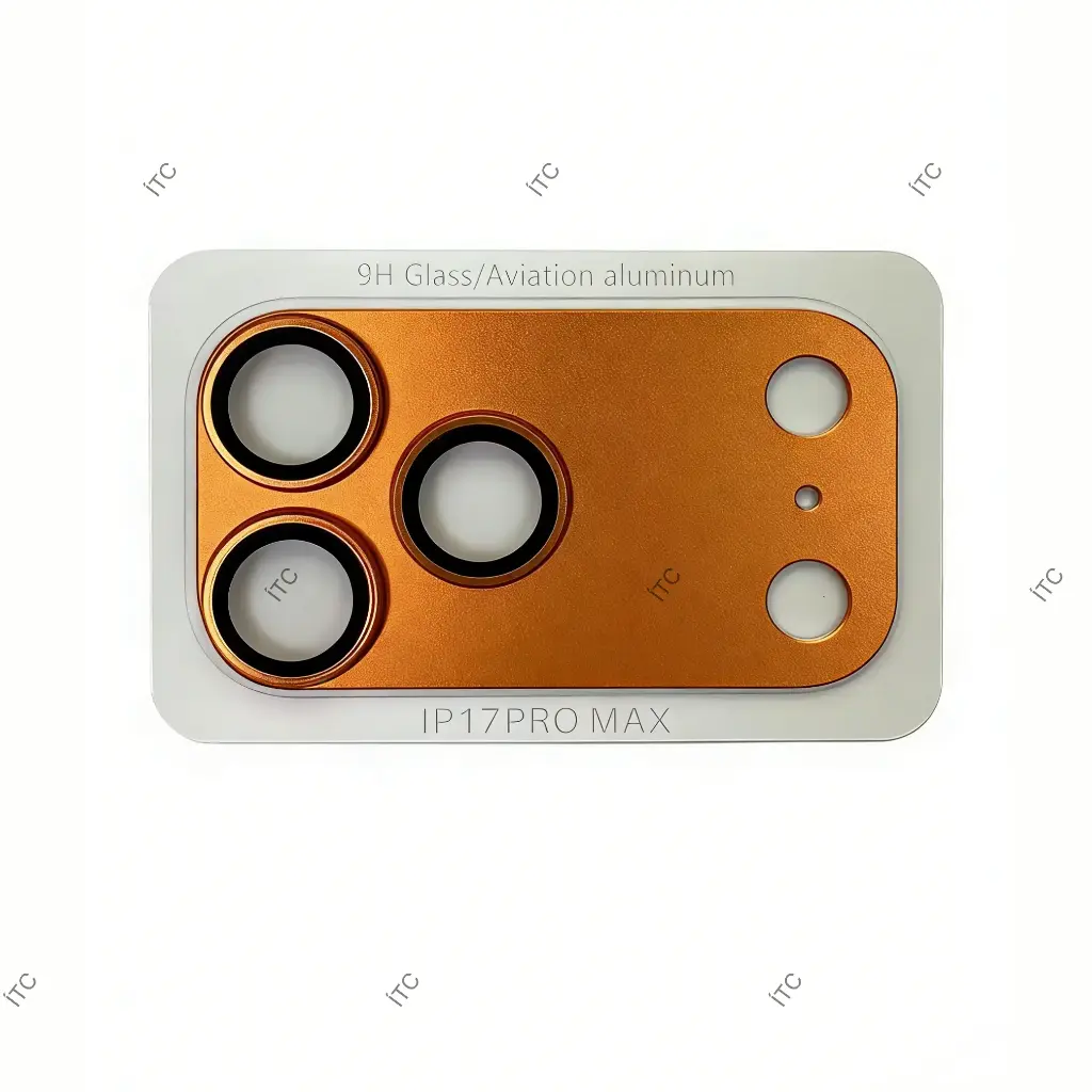 iPhone 17 Pro Max  カメラレンズ（枠付き）オレンジ