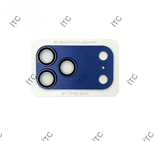 iPhone 17 Pro Max カメラレンズカバーブルー