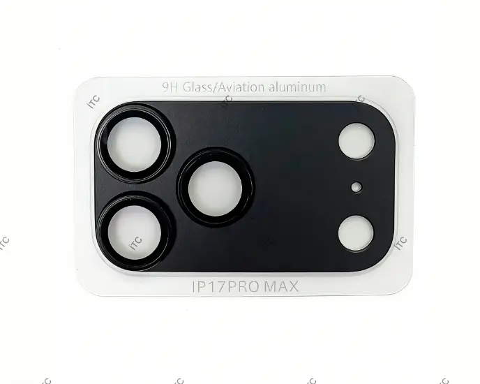 iPhone 17 Pro Max カメラレンズ（枠付き）ブラック