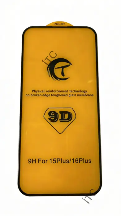 iPhone 16 Plus 9D ガラスフィルム(パッケージ＋クリーニングキット付)