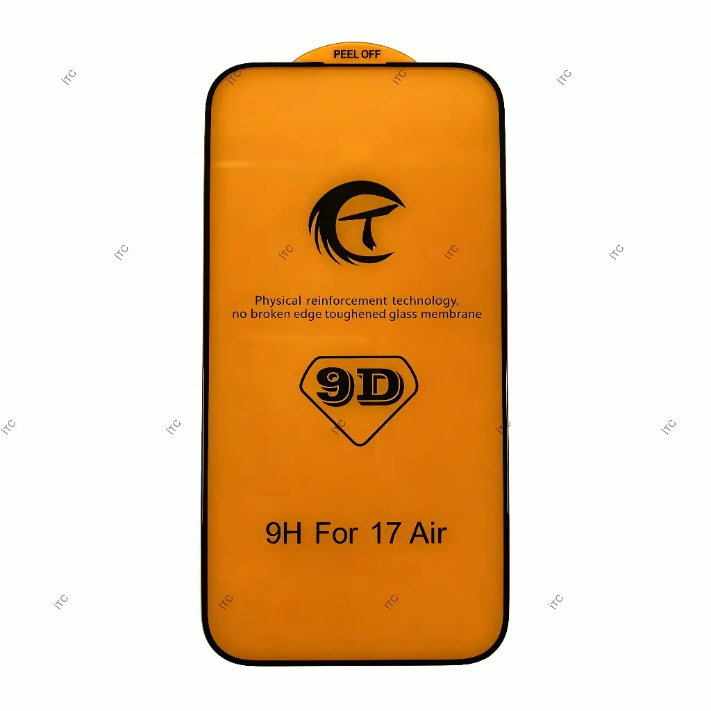 iPhone 17 Air 9D ガラスフィルム(パッケージ＋クリーニングキット付)