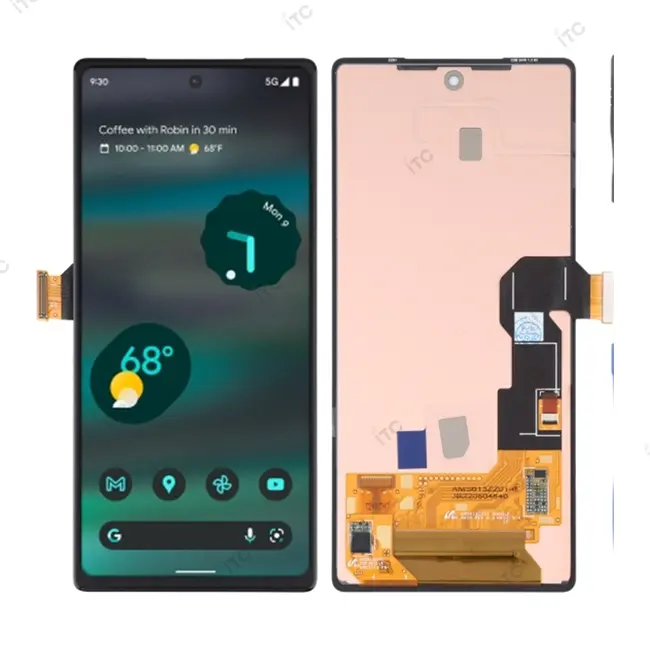 Pixel 6a フロントパネル 互換品 （枠付き） 黑