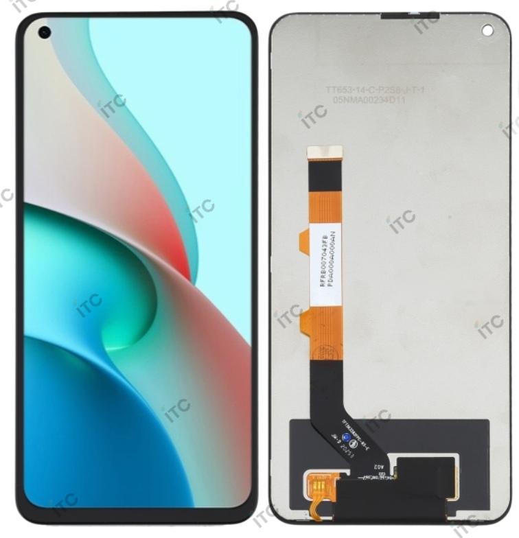 XIAOMI Redmi Note 9T 4G&5G/Note 9 5G フロントパネル 互換品 黒