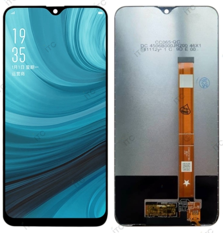 OPPO A7/A5s/AX7/A7N/A12/AX5 フロントパネル 互換品 黒