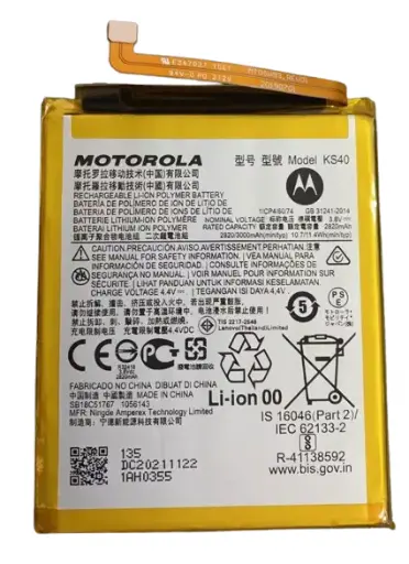 [B1234] Motorola Moto E6S-E6 Play バッテリーKS40