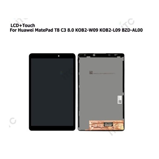[L2007] HUAWEI Mate Pad T8 LTE フロントパネル 黒（再生品）　
