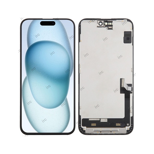 [L3153] iPhone 15 Plus リペアパネル 黒
