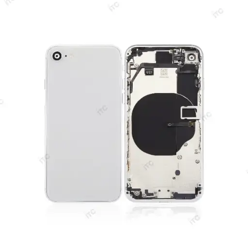 [L4002] iPhone 8G バックガラス(フレーム一体型) 互換品 白