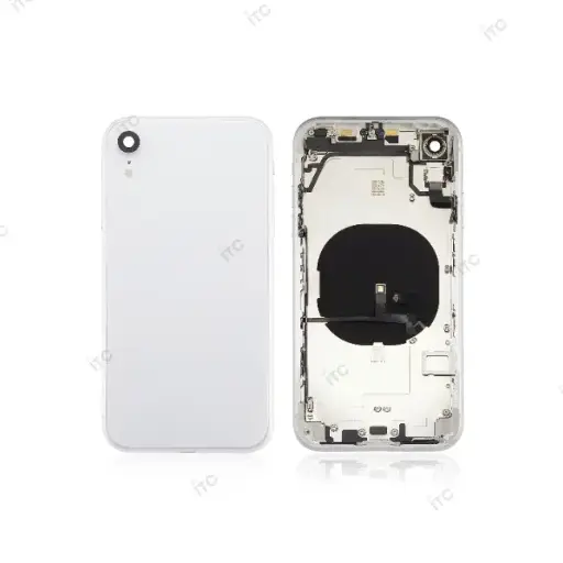 [L4011] iPhone XR バックガラス(フレーム一体型) 互換品  白
