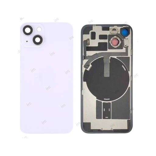 [L4094] iPhone 14 バックガラス 互換品 （レンズ＆MagSafe付き）パープル ロゴなし