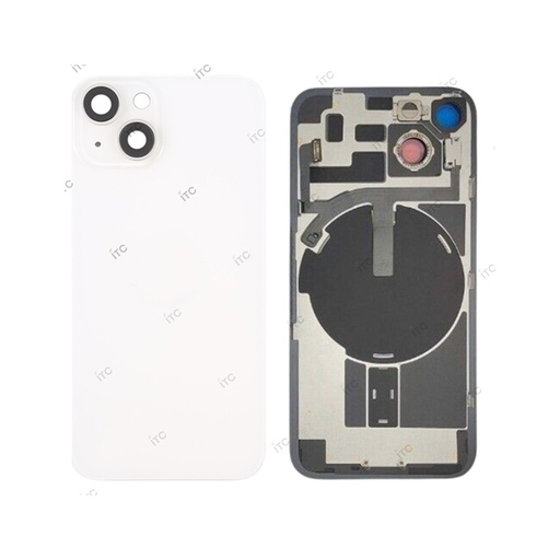 [L4095] iPhone 14 バックガラス 互換品 （レンズ＆MagSafe付き）白　ロゴなし