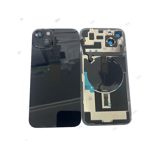 [L4107] iPhone 14Plus  バックガラス 互換品（レンズ＆MagSafe付き）黒 ロゴなし