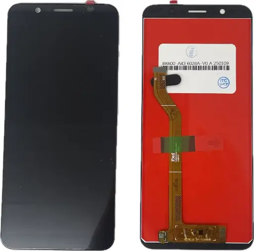 [L5037] ASUS ZenFone MaxPro(M1) フロントパネル (ZB601KL-ZB602KL) 黒（再生品）　