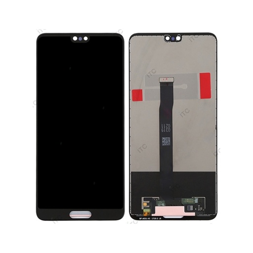 [L5106] HUAWEI P20 フロントパネル 黒（再生品）　