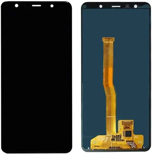 [L5200] Galaxy A7(2018) フロントパネル 黒（再生品）　