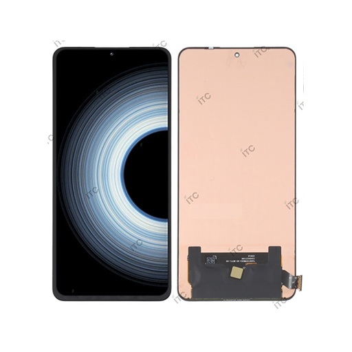 [L5325] Xiaomi 12T-12T Pro-Redmi K50 Ultra フロントパネル 黒（再生品）　