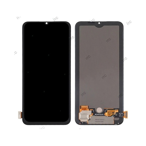 [L5338] Xiaomi Mi 10 Lite 5G フロントパネル 黒（再生品）　