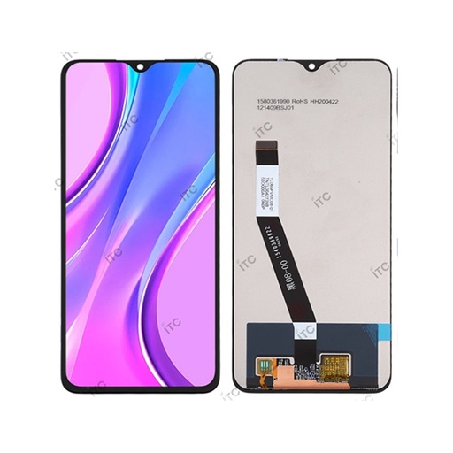 [L5389] Xiaomi Redmi 9-9 Prime-Poco M2 フロントパネル 黒（再生品）　