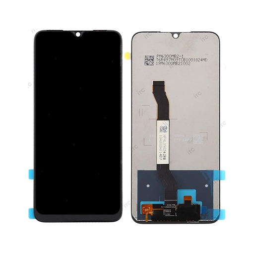 [L5407] Xiaomi Redmi Note 8 フロントパネル 黒（再生品）　