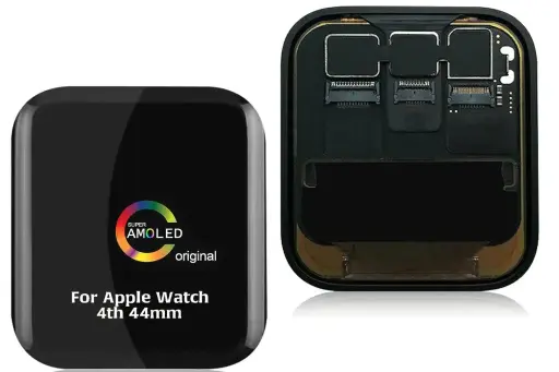 [L9017] Apple Watch Series 4・44mm フロントパネル 黒（再生品）　