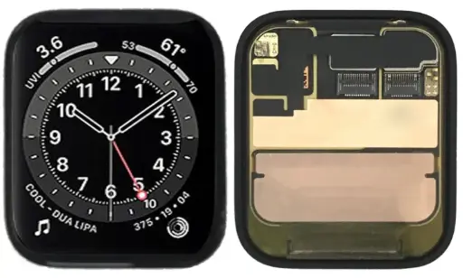 [L9023] Apple Watch Series 6・40mm フロントパネル 黒（再生品）　