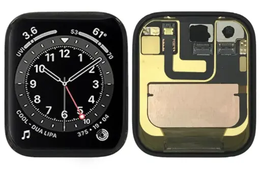 [L9025] Apple Watch Series 6・44mm フロントパネル 黒（再生品）　