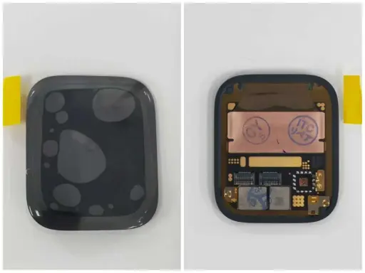 [L9026] Apple Watch Series 7・41mm フロントパネル 黒（再生品）　