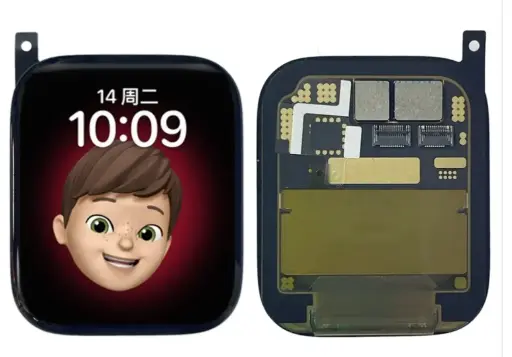 [L9027] Apple Watch Series 7・45mm フロントパネル 黒（再生品）　